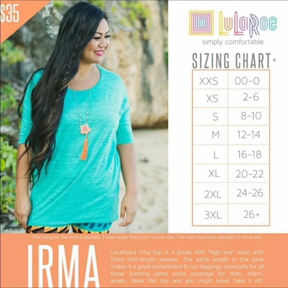 ❤️ FINAL PRICE ❤️ NWT!! Women’s Lularoe Irma Size XXS - Picture 4 of 4